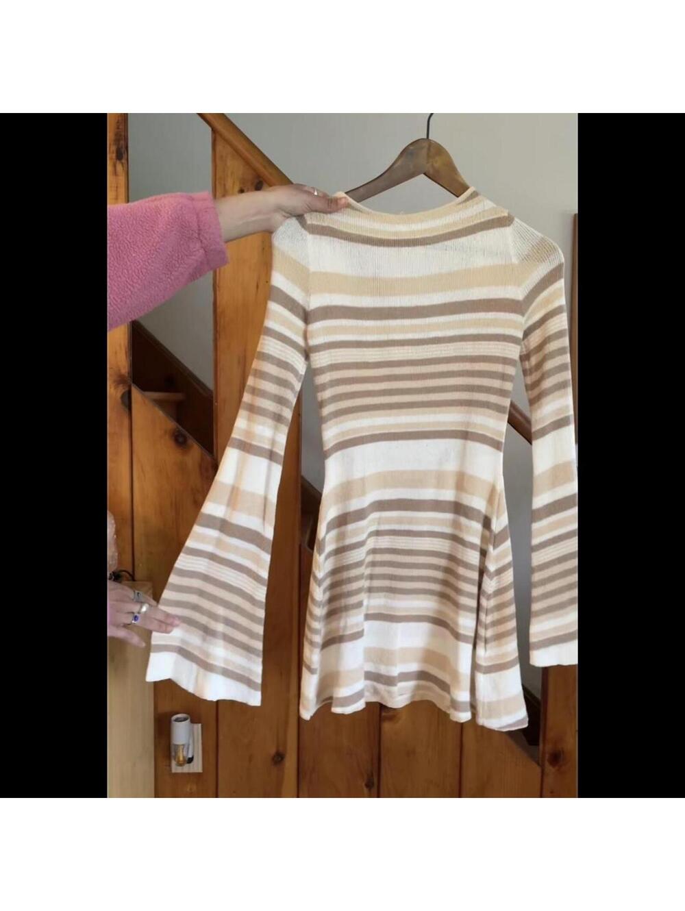 Meshki striped long sleeve dress Size M